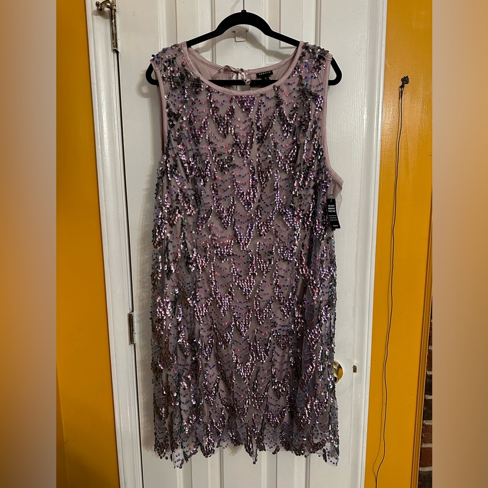 Torrid 3X Mini Sequin Mesh Shift Dress